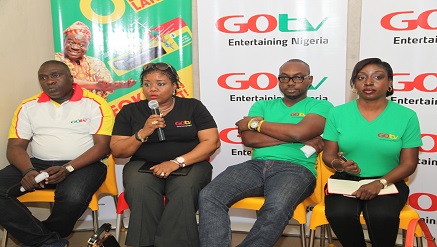 L-r: Akinola Salu, general manager, Sales and Distribution, MultiChoice Nigeria, Elizabeth Amkpa, general manager, GOTV, Oludare Kafar, marketing manager, GOtv and Efe Obiomah, public relations manager, GOtv during the Media Launch of GOtv in Abeokuta, Ogun State on Friday.